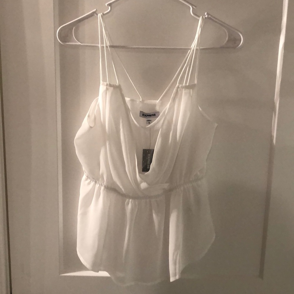Express strappy chiffon tank top small